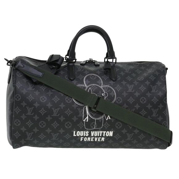 LOUIS VUITTON Monogram Eclipse Vivienne Keepall 50 Boston Bag M43683 - Picture 1 of 16